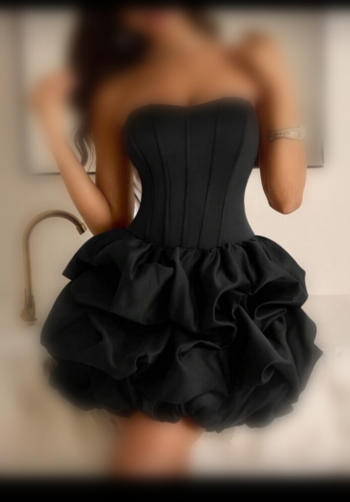 لباس کوتاه مجلسی زنانه دامن سه بعدی فنر دوزی شده