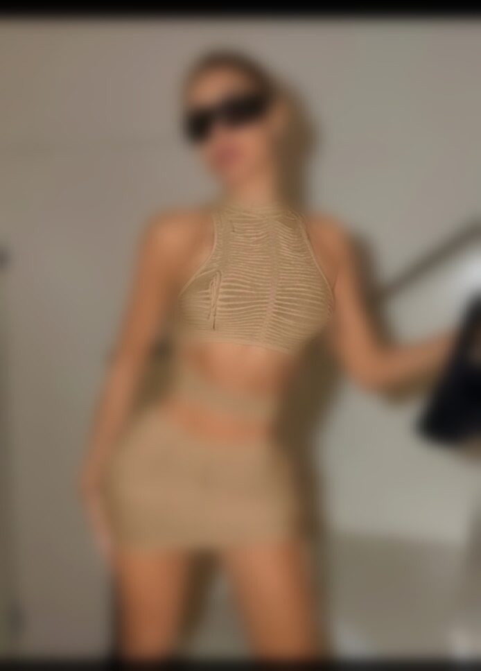 ست کراپ دامن مجلسی زنانه ریش ریش کشی